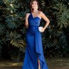 VESTIDO DE FESTA AMÁLIA LONGO UM OMBRO - AZUL ROYAL