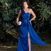 VESTIDO DE FESTA AMÁLIA LONGO UM OMBRO - AZUL ROYAL
