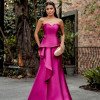 VESTIDO GLAM DECOTE CORAÇÃO ZIBELINE T.Q.C - FÚCSIA