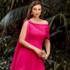 VESTIDO LIVIA UM OMBRO DETALHE FIVELA - PINK