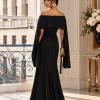 VESTIDO DE FESTE JOANE CREPE ALFAIATARIA COM CAPA - PRETO