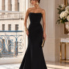 VESTIDO DE FESTE JOANE CREPE ALFAIATARIA COM CAPA - PRETO