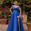 VESTIDO DE FESTA ANGÊLA PLUS ZIBELINE - AZUL ROYAL
