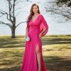 VESTIDO VALERIE CAUDA COSTAS CREPE MUSSELINE - PINK