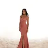 VESTIDO MADELEINE LONGO COM FENDA - ROSÉ