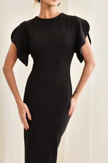 VESTIDO MIDI LOREN - PRETO