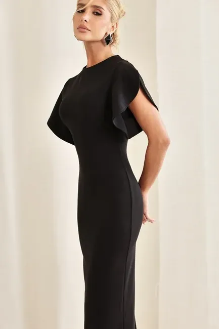 VESTIDO MIDI LOREN - PRETO