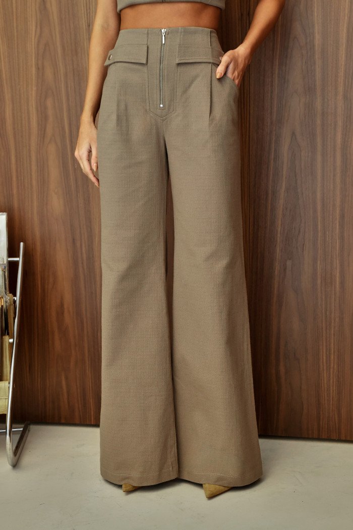 CONJUNTO NAPOLEÃO BLUSA E CALÇA - VERDE MUSGO