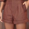 CONJUNTO NÚBIA SHORTS E CASAQUETO - CHOCOLATE
