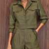 CONJUNTO NÚBIA SHORTS E CASAQUETO - VERDE OLIVA
