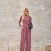 CONJUNTO SUÉCIA CALÇA ALADIM E BLUSA DREPEADA - ROSA SECO