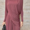 CONJUNTO SUÉCIA CALÇA ALADIM E BLUSA DREPEADA - ROSA SECO