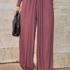 CONJUNTO SUÉCIA CALÇA ALADIM E BLUSA DREPEADA - ROSA SECO