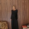 CONJUNTO SUÉCIA CALÇA ALADIM E BLUSA DREPEADA - PRETO