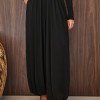 CONJUNTO SUÉCIA CALÇA ALADIM E BLUSA DREPEADA - PRETO