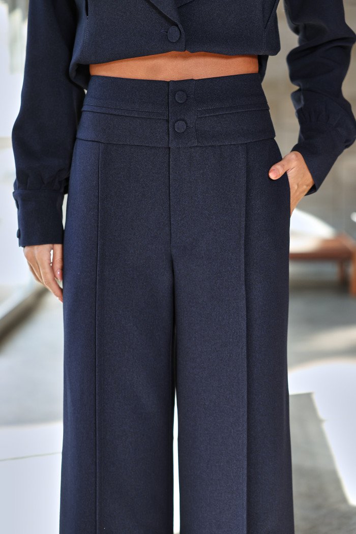 CALÇA SUÍÇA SOFT ALFAIATARIA WOOL - AZUL MARINHO
