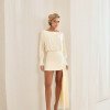 VESTIDO TAILÂNDIA CURTO COM CALDA - OFF WHITE