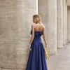 VESTIDO MIDI HELENA SAIA ASSIMÉTRICA - AZUL COBALT