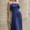 VESTIDO MIDI HELENA SAIA ASSIMÉTRICA - AZUL COBALT