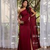 VESTIDO DE FESTA QUEBEC UM OMBRO - MARSALA