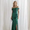 VESTIDO CRETA ACETINADO DRAPEADO - VERDE