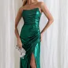 VESTIDO CRETA ACETINADO DRAPEADO - VERDE