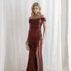 VESTIDO CRETA ACETINADO DRAPEADO - VINHO