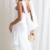 VESTIDO MEDELLÍN BABADOS CHOKER - OFF WHITE