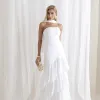 VESTIDO MEDELLÍN BABADOS CHOKER - OFF WHITE