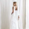 VESTIDO MEDELLÍN BABADOS CHOKER - OFF WHITE