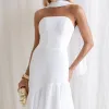 VESTIDO MEDELLÍN BABADOS CHOKER - OFF WHITE