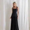 VESTIDO MIAMI SAIA PLISSADA - PRETO