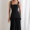 VESTIDO MIAMI SAIA PLISSADA - PRETO