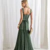 VESTIDO MIAMI SAIA PLISSADA - VERDE OLIVA