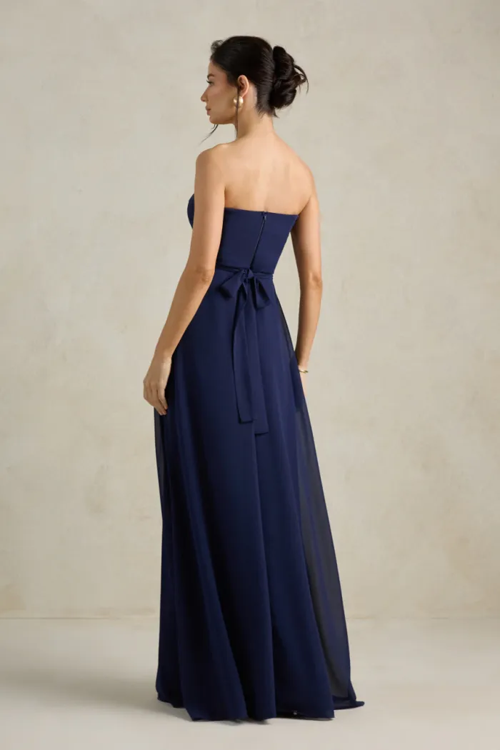 VESTIDO SANTORINI COM CAPA AVULSA - AZUL MARINHO