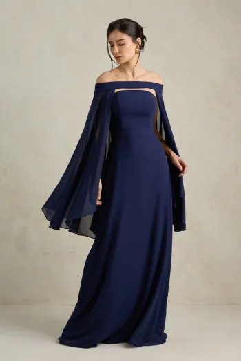 VESTIDO SANTORINI COM CAPA AVULSA - AZUL MARINHO
