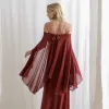 VESTIDO SANTORINI COM CAPA AVULSA - VINHO