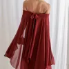 VESTIDO SANTORINI COM CAPA AVULSA - VINHO