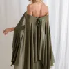 VESTIDO SANTORINI COM CAPA AVULSA - VERDE OLIVA