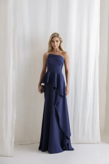 VESTIDO SEUL TOMARA QUE CAIA - AZUL MARINHO