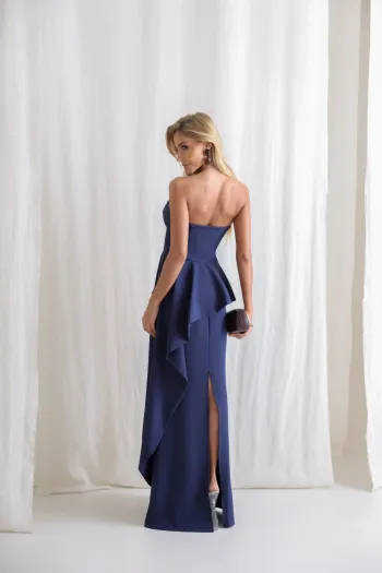 VESTIDO SEUL TOMARA QUE CAIA - AZUL MARINHO