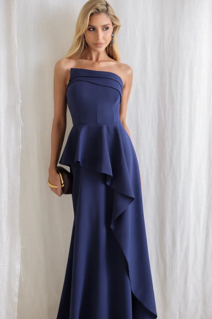 VESTIDO SEUL TOMARA QUE CAIA - AZUL MARINHO