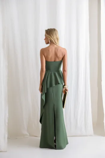 VESTIDO SEUL TOMARA QUE CAIA - VERDE OLIVA