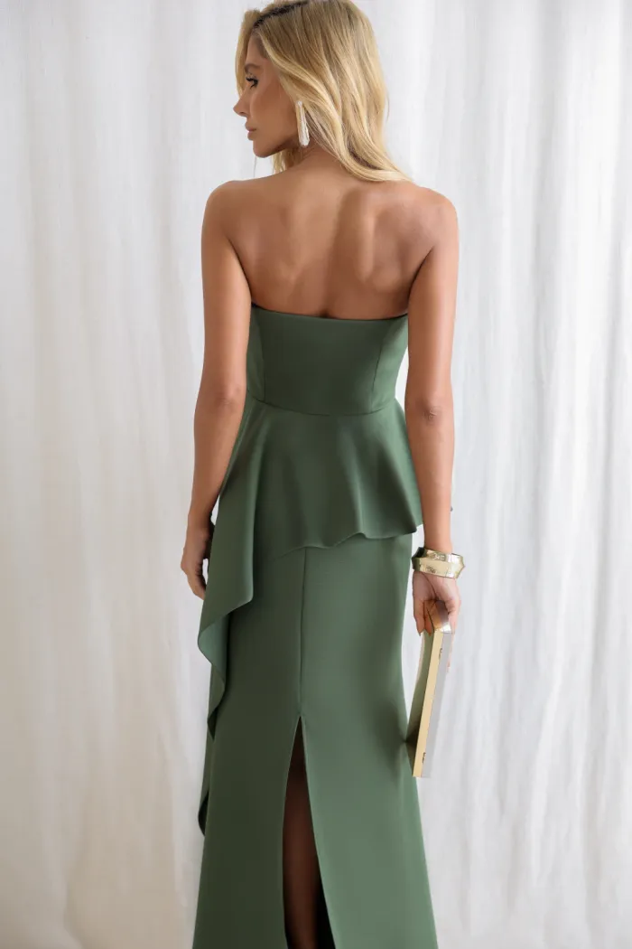 VESTIDO SEUL TOMARA QUE CAIA - VERDE OLIVA