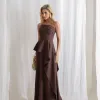 VESTIDO SEUL TOMARA QUE CAIA - MARROM
