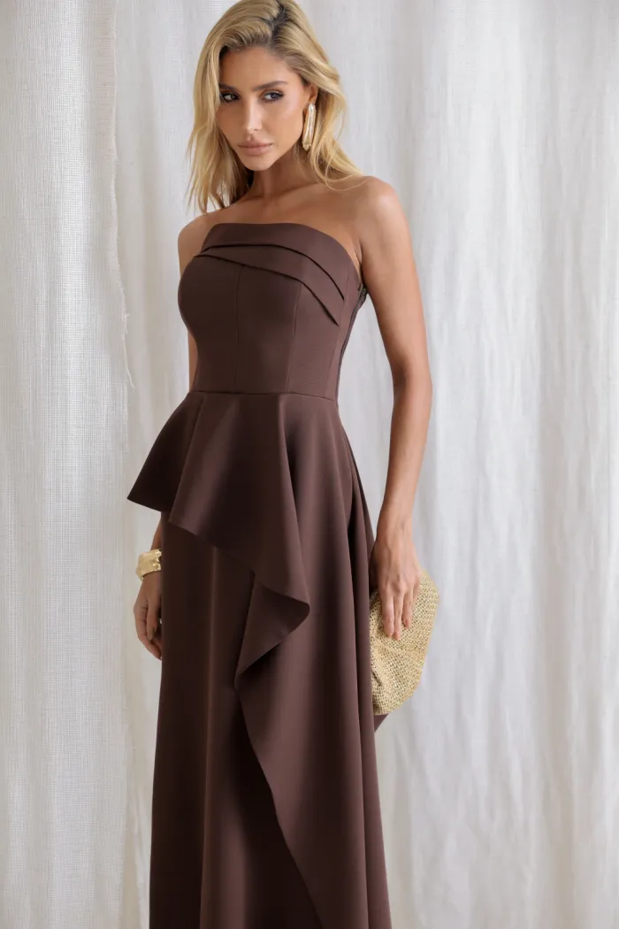 VESTIDO SEUL TOMARA QUE CAIA - MARROM