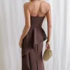 VESTIDO SEUL TOMARA QUE CAIA - MARROM