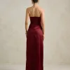 VESTIDO DE FESTA BARCELONA T.Q.C PLISSADO - VINHO