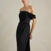 VESTIDO DE FESTA BEATRICE JERSEY UM OMBRO CAPA - PRETO