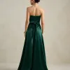 VESTIDO DE FESTA BRENDA T.Q.C LONGO FENDA - VERDE ESMERALDA